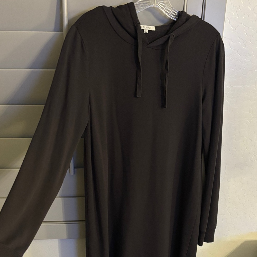 Z Supply Charcoal Hoodie Dress